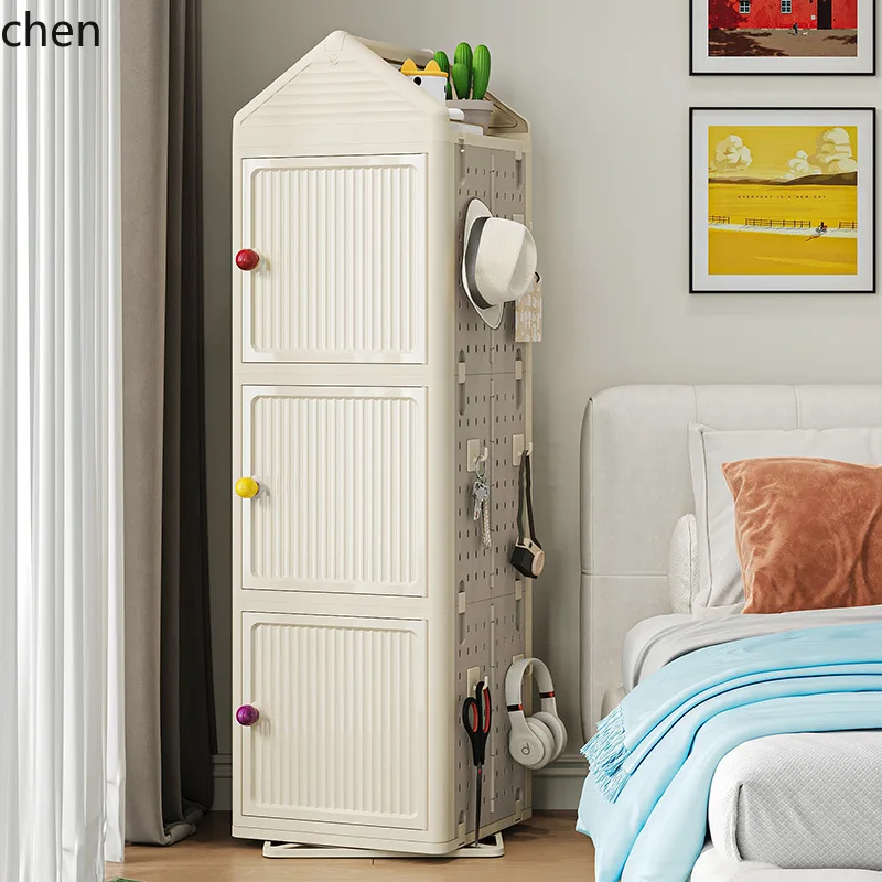 CZ Rotating Storage Rack Student Book Storage Cabinet Study Bookshelf Living Room Floor-standing Foldable Storage Rack