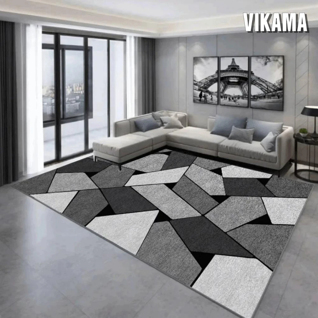 VIKAMA Nordic Light Luxury Carpet Living Room Sofa Tea Table Large Area Carpet Home Office Floor Mat Bedroom Decorative Carpet