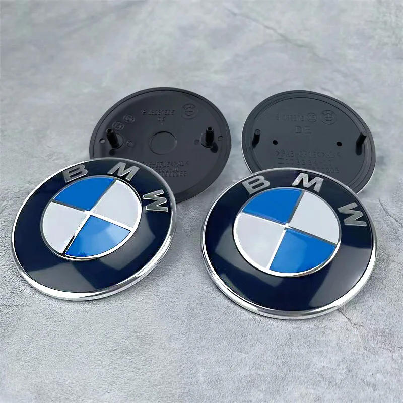 2PCS bmw emblem 82mm 74mm Black Base front/rear boot badge hood trunk for bmw E36 F20 E46 E39 E38 E90 E60 X3 X5 X6 Accessories