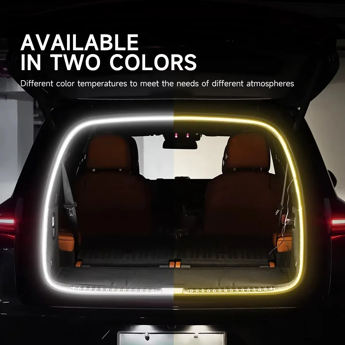 Flexible LED Strip Car Trunk Light For BYD dolphin SongMAX Modified Ambient Lighting Customizable Atmosphere Light ﻿