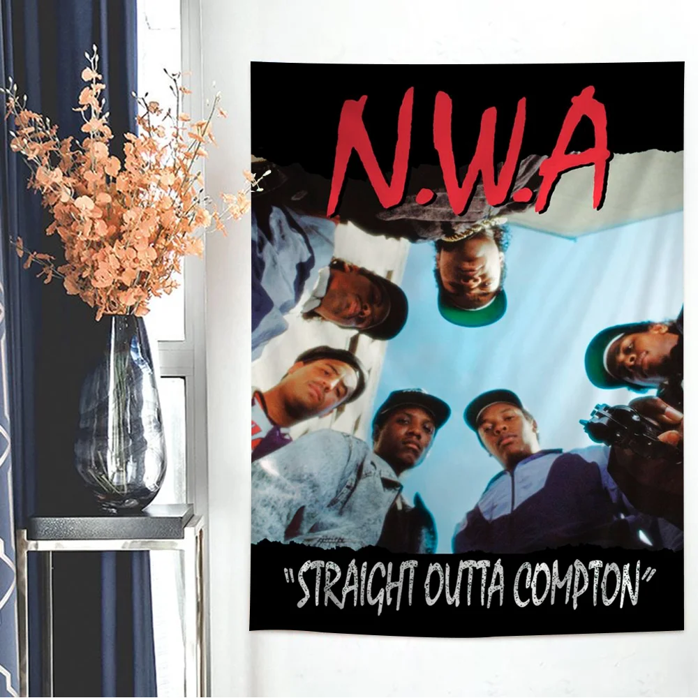 NWA Straight Outta Compton Printed Large Wall Tapestry Indian Buddha Wall Decoration Witchcraft Bohemian Hippie Wall Art Decor