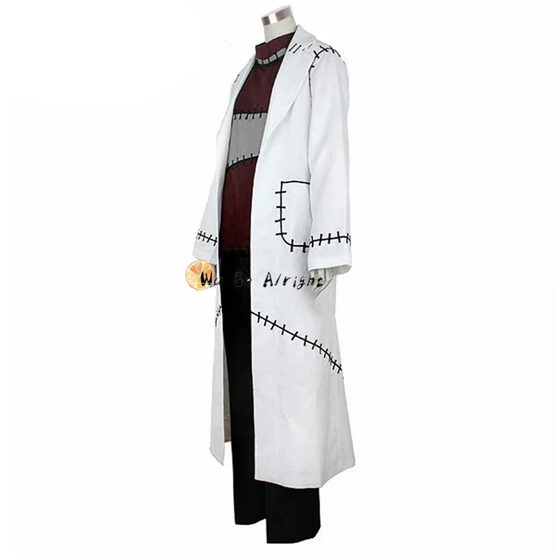 Anime Soul Eater Cosplay Franken Stein Doctor Cosplay Costume Custom Made Adult Men Outfit Halloween Carnival Party Costumes