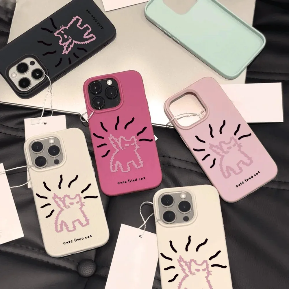 

Lovely Cat Silicone Phone Case For Samsung A05S A06 A07 A15 A16 A17 A34 A35 A53 A54 A55 S23 S24 FE S25 Ultra A26 A36 A56 Cover