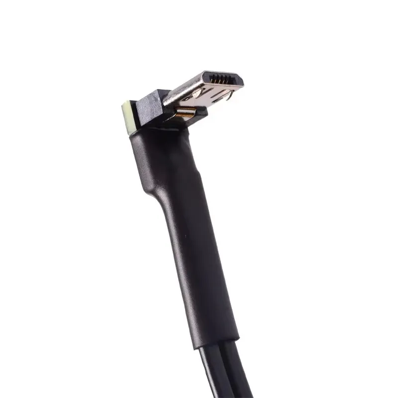 ADT 4A USB typu C do Micro B 90-stopniowy kabel USB-C OTG Cienki kabel wstążkowy Płaski kąt w górę w dół Kabel USB 2.0 Micro-B do szybkiego