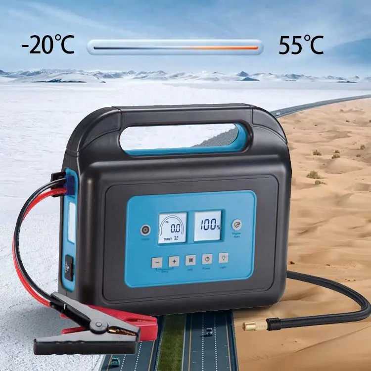 120Psi Truck Tyre Air Pump 400A Car Battery Booster 10000mah Power Bank Charger Portable Jump Starter Lithium Batter