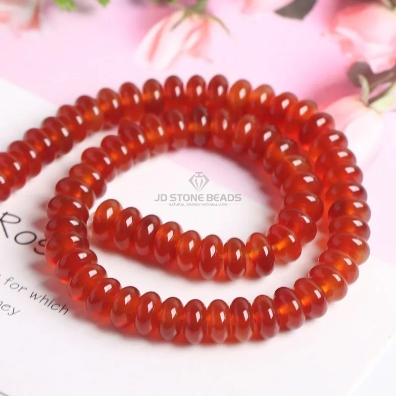 8x5mm Natural Stone Yellow Tiger Eye Pink Quartz Flat Abacus Bead Loose Spacer For Jewelry Making Diy Necklace Bracelet