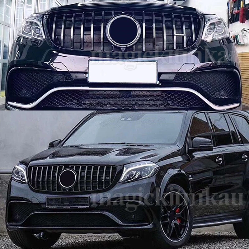 

FOR MERCEDES BENZ GLE series W166 FRONT GRILLE PANAMERICANA 250 d 350 400 2016 2017 2018 2019 GTR STYLE BLACK GRILL gloss black