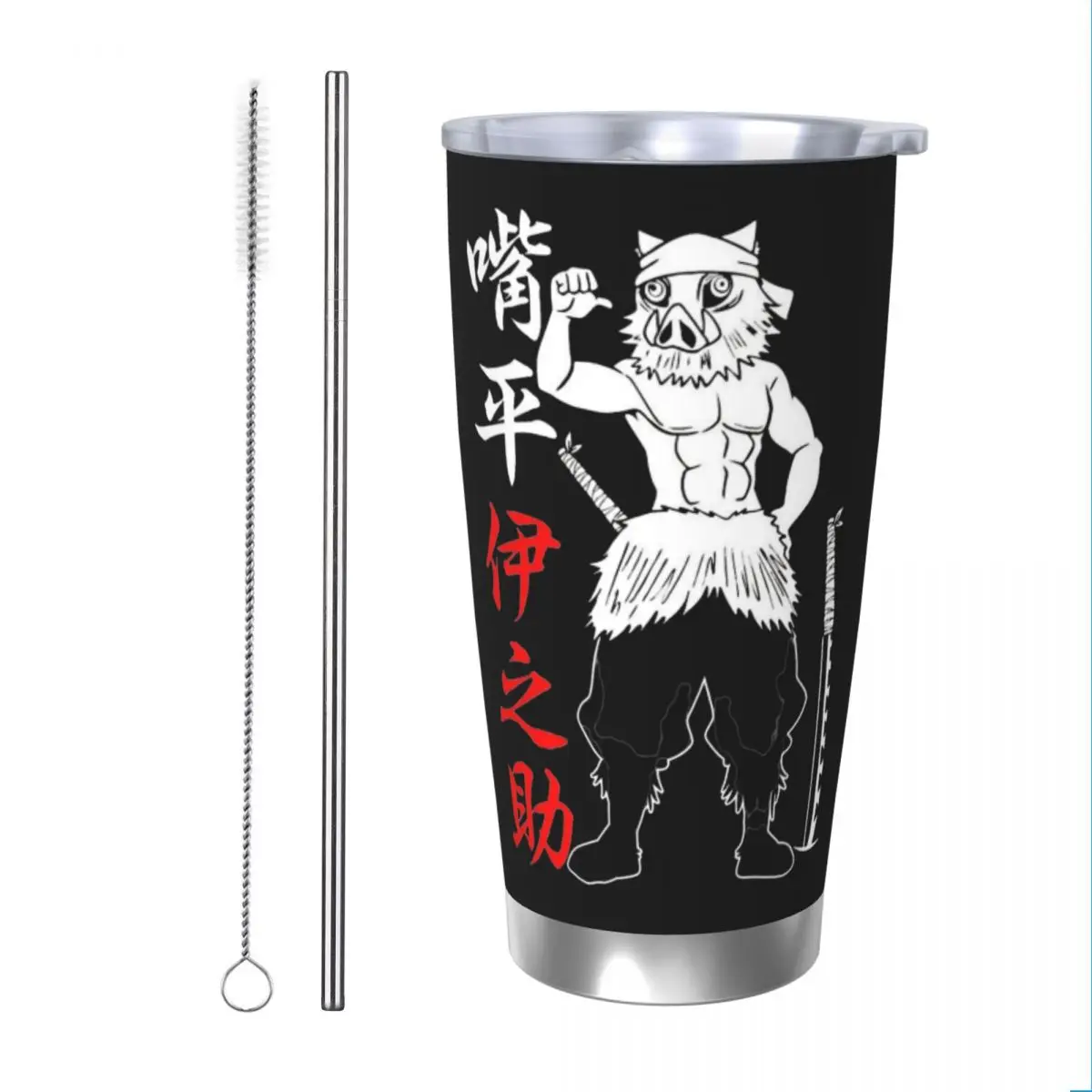 Inosuke Beast Breathing Tumbler Vacuum Insulated demon slayer Thermal Cup Vacuum Flask Smoothie Tea Mug Water Bottle, 20oz