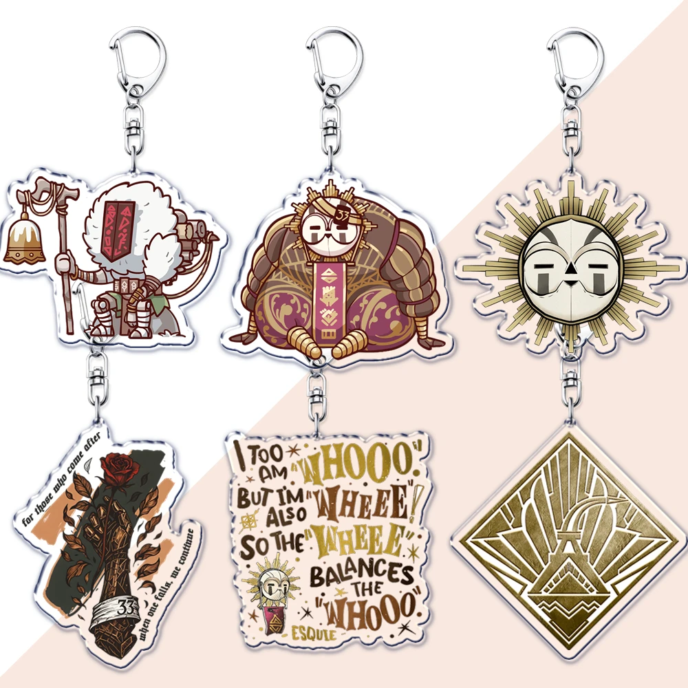 Popualr Video Game Keychain for Accessories Bag Key Chain Ring Gustave Verso Maelle Paintress Keyring Jewelry Fans Friends Gifts