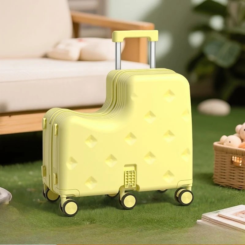 

Kids Ride On Suitcase Luggage Rolling Carry On Trolley Boys Girls Toddlers 19 Inch Heavy Duty Reinforced Combination Lock Travel