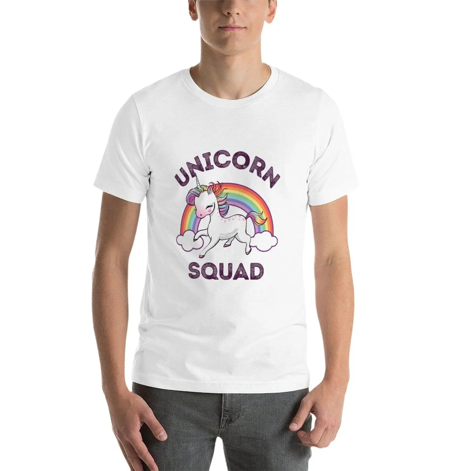 New Unicorn Squad Rainbow Unicorns Queen T-Shirt boys animal print shirt Blouse Short sleeve tee mens graphic t-shirts pack