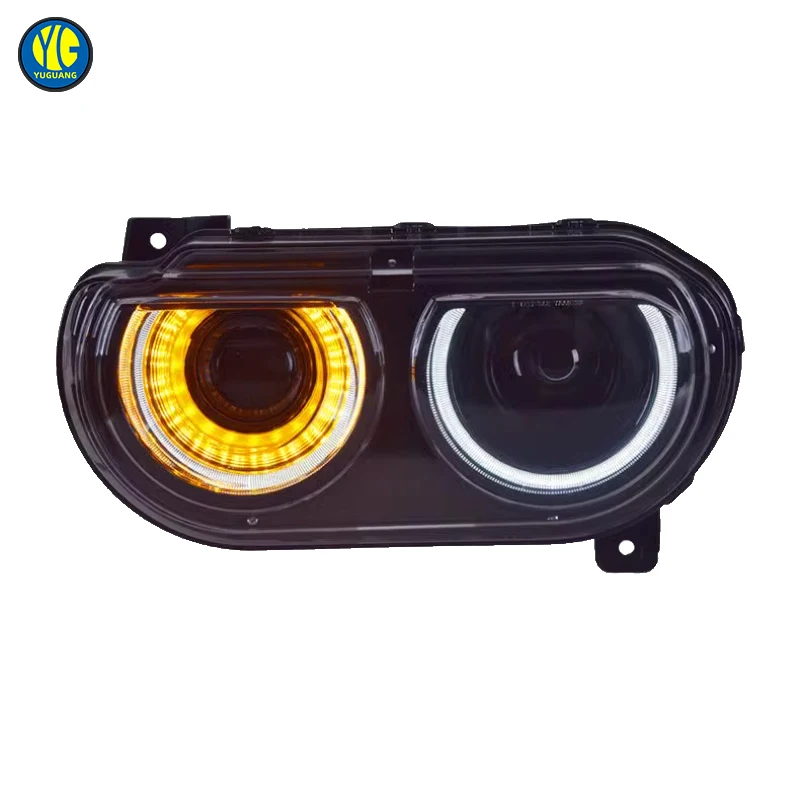 Für Dodge Challenger Scheinwerfer 2008 2014, Front Licht Upgrade LED RGB Version Scheinwerfer Blinker Auto Zubehör Kopf Licht