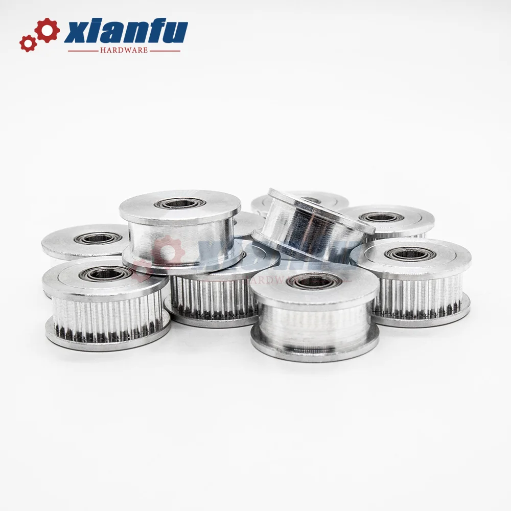 1/5/10pcs 30 Teeth 2GT Timing Pulley Idler With Bearing Bore 5mm Belt Width 6mm Tensioning Wheel Sheave for 3D Printer GT2 30T