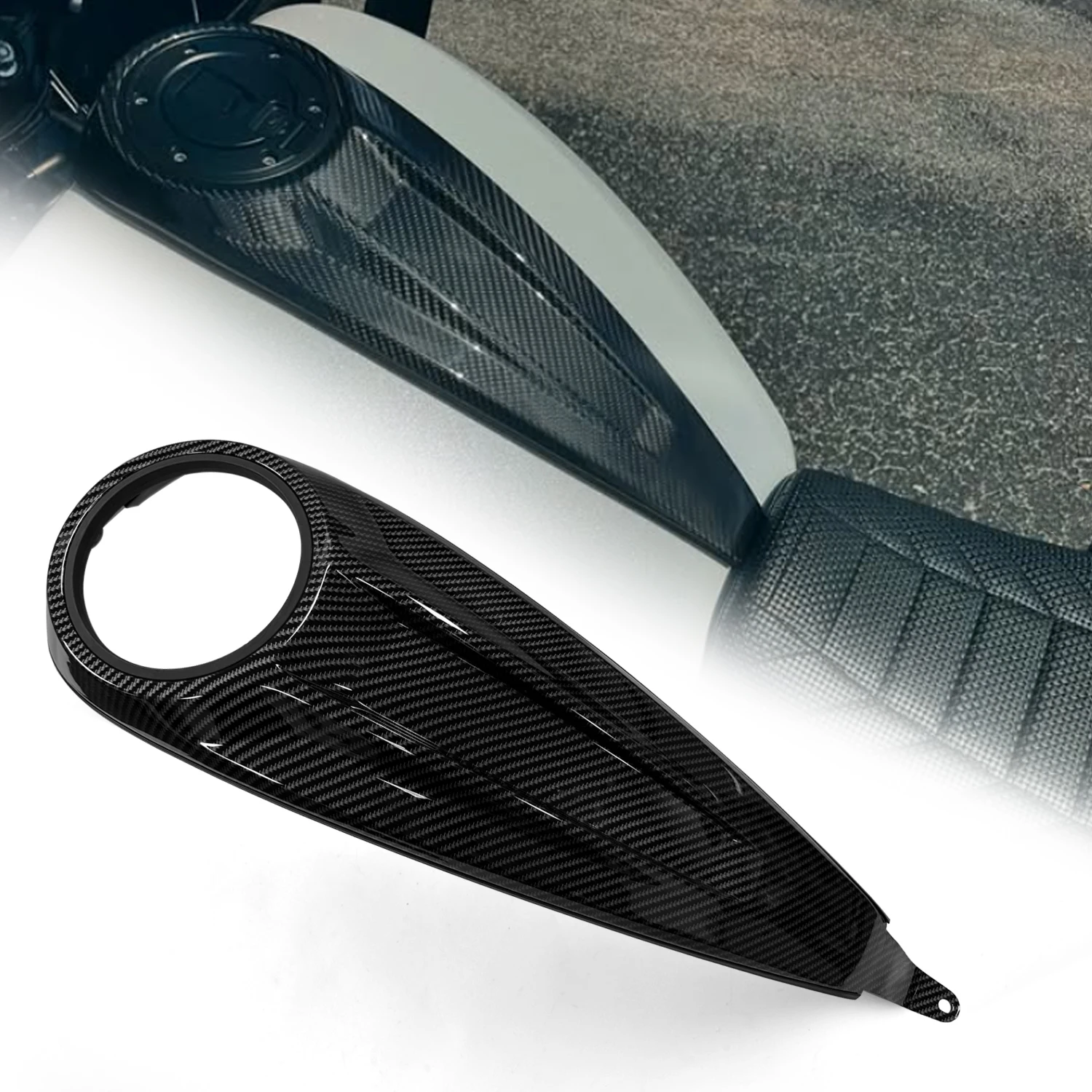 

Motorcycle Fuel Tank Carbon Gas Fuel Tank Cover ABS Plastic Fit For Harley Touring CVO Road Glide ST FLTRXSTSE FLTRXSE 2023-2025