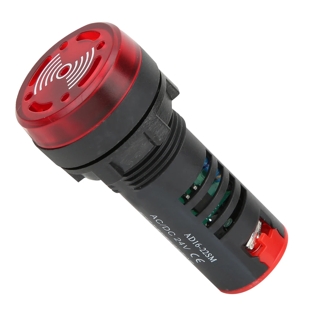 10 قطع بيرم ®   LED الطنان AD16 ‐ 22SM مؤشر إنذار فلاش أحمر مصباح الجرس AC / DC24V