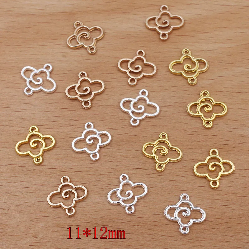 50pcs/Lot Silver/Gold Color Metal Connectors For Jewelry Making Supplies Handmade Necklace Earrings Pendant Vintage Components