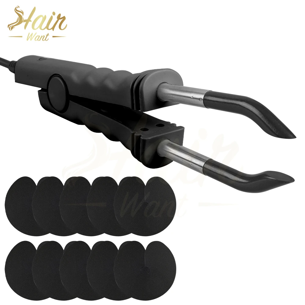 Hair Want Hair Extension Keratin Bonding Tools Fusion Hair Extension Connector Kit With 10Pcs Hair Heat Shield Guards