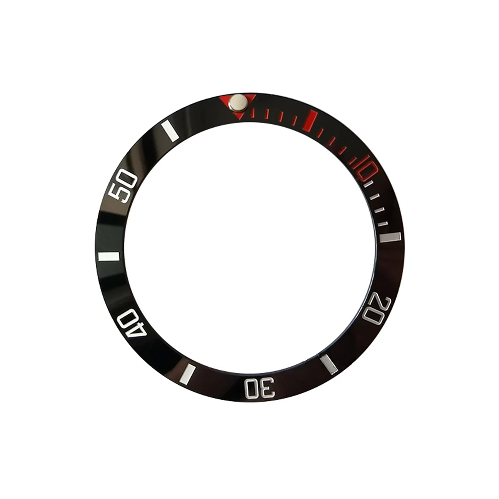 38มม./30.6มม. ฝาเซรามิกจำนวนแหวนดัชนีวงแหวนรอบนอกสำหรับนาฬิกาดำน้ำอุปกรณ์ทดแทน