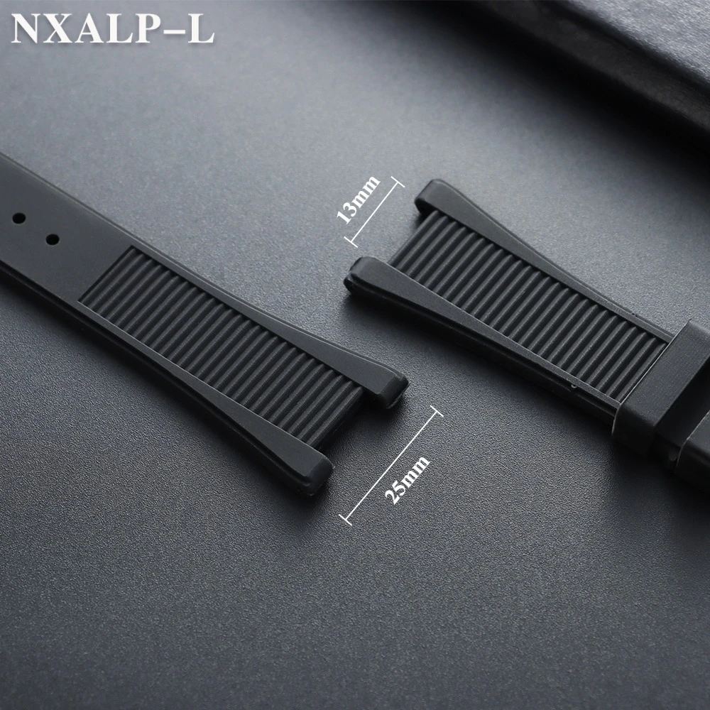 Patek Philippe Aquanaut 시리즈 5711/5712/5726/5980 고무 시계 밴드 방수 남성용 팔찌 용 실리콘 시계 스트랩 25mm * 13mm