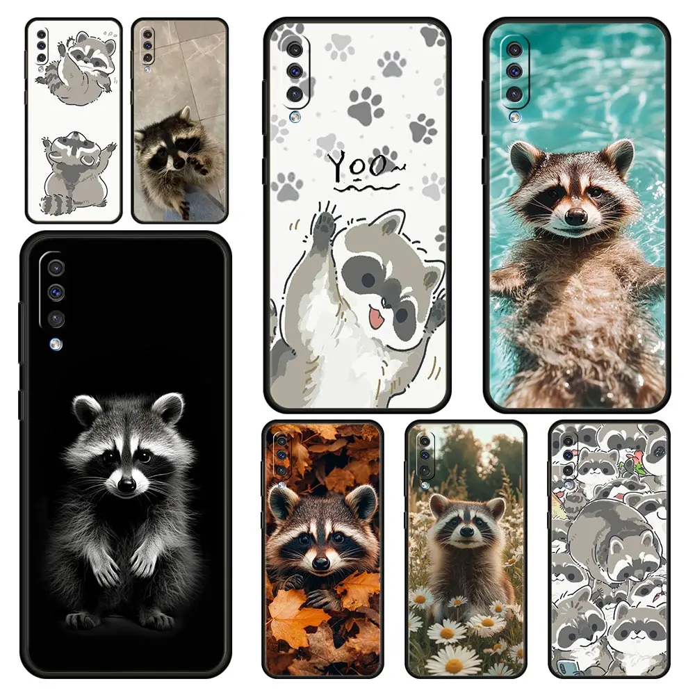 Phone Case For Samsung A56 A36 A26 A24 A12 A14 A16 A50 A70 A20E A20S A10S A22 A40 A34 A54 A42 A52 5G A04s A06 Cover Raccoon