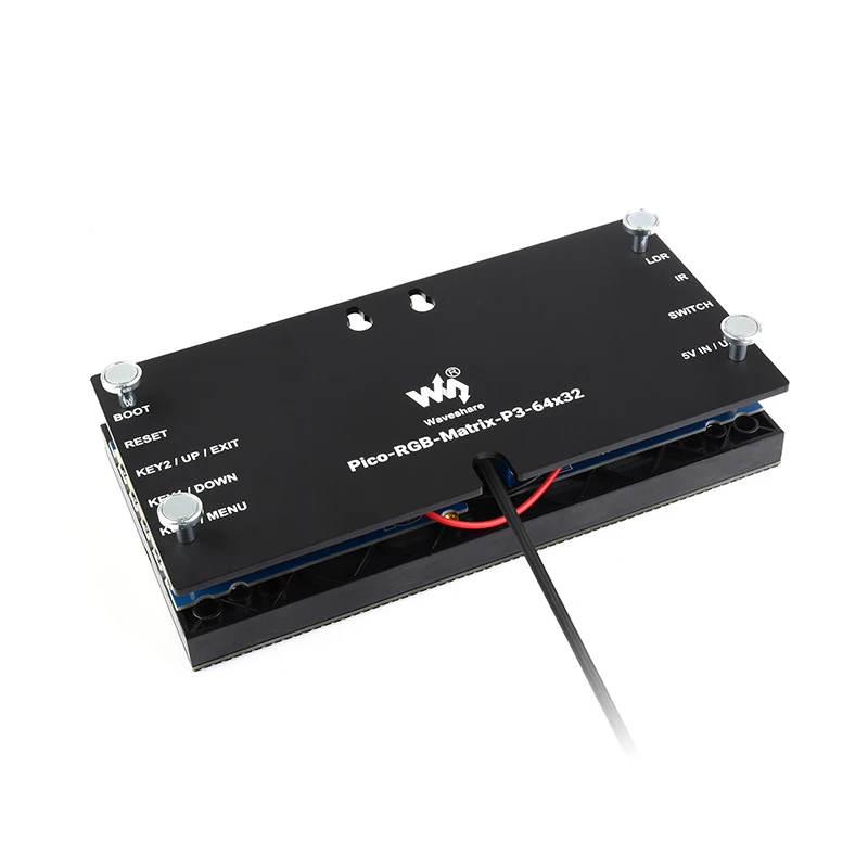 waveshare-rgb-full-color-multi-features-digital-clock-for-raspberry-pi-pico-64×32-grid-accurate-rtc