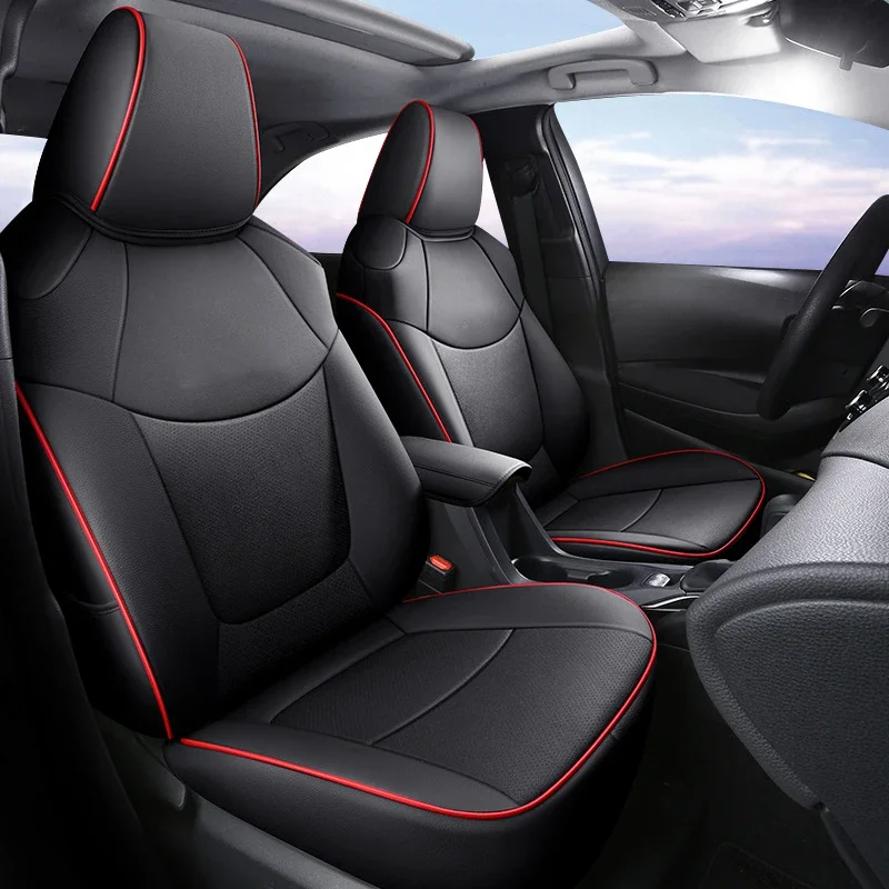 Custom Fit Car Seat Covers Compatible with For Toyota Corolla Cross SUV 2021 2022 2023 2024 Artificial Leather Automobile parts