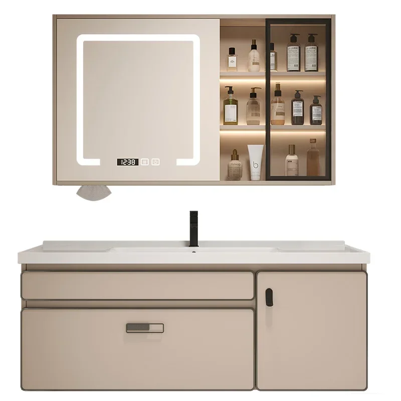 Ceramic Cream Cabinet for Bathroom Space Saving Scratch Resistant Easy to Clean Modern Design Easy Installation Durable Build