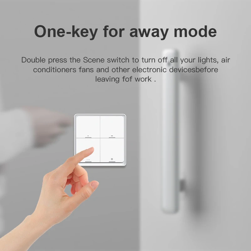 Tuya 4 Gang ZigBee Wireless 12 Scene Smart Switch Push Button Controller Automation APP Control Keyboard Scene Sticker Panel