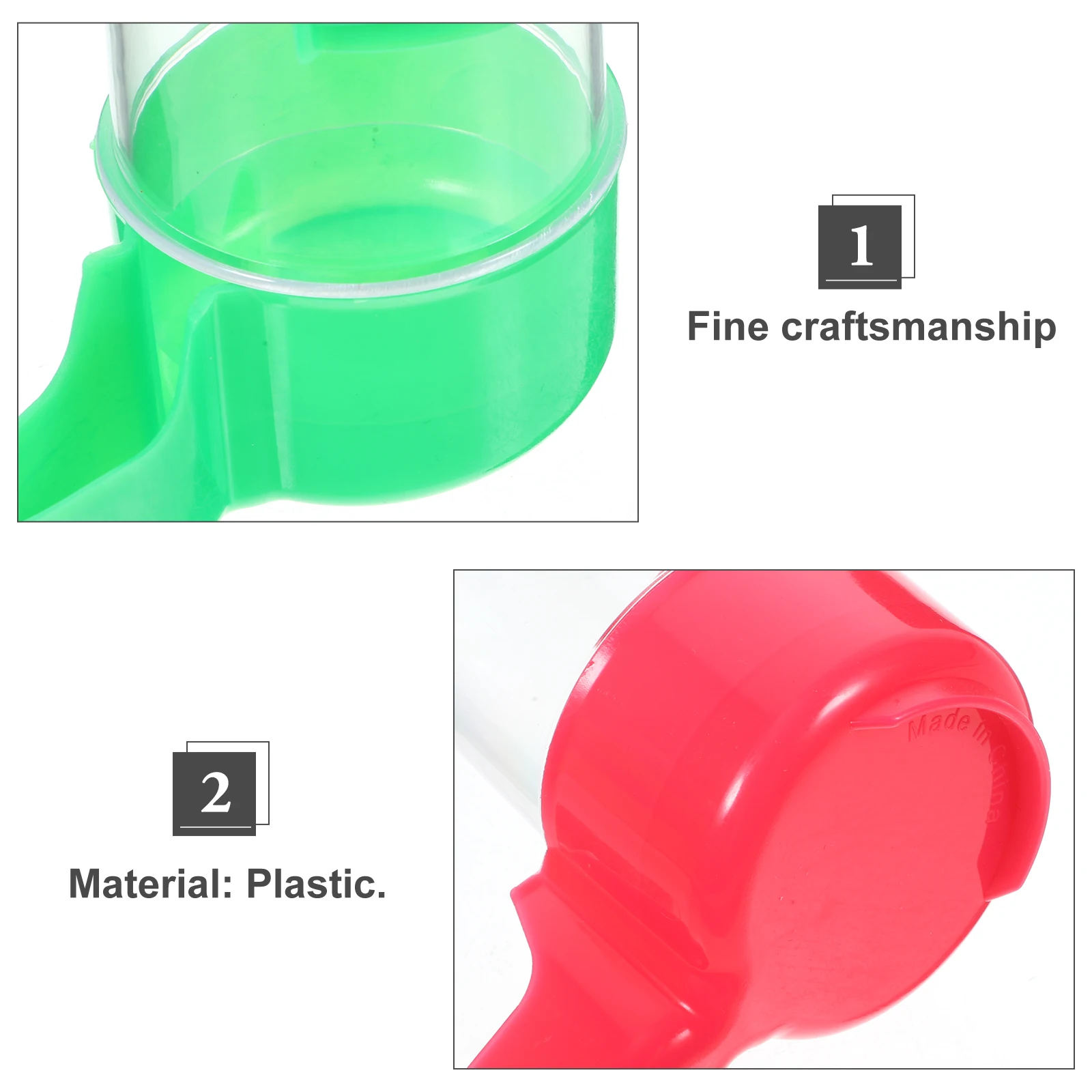 

2pcs Bird Drinking Feeder Plastic Water Dispenser For Parrot Pigeon Automatic Bird Feeder Pet Supplies Cage Accessories Water