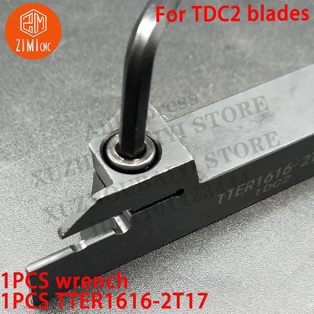 TTER1616-2T17 TTER Cutting- insert Slotting Grooving tool holder External Right Tool Holder For TDC2 Blade Lathe Slotting Tools