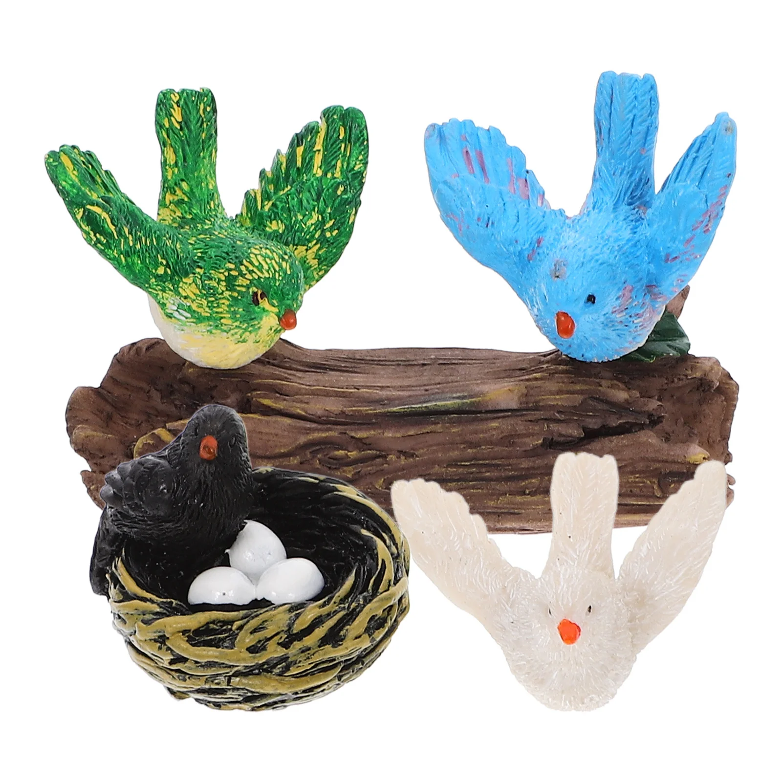

1 Set Resin Bird Ornament Lifelike Small Birds Adornment For Garden Party Decor Plant Pot Desktop Craft Scene Layout Accessory