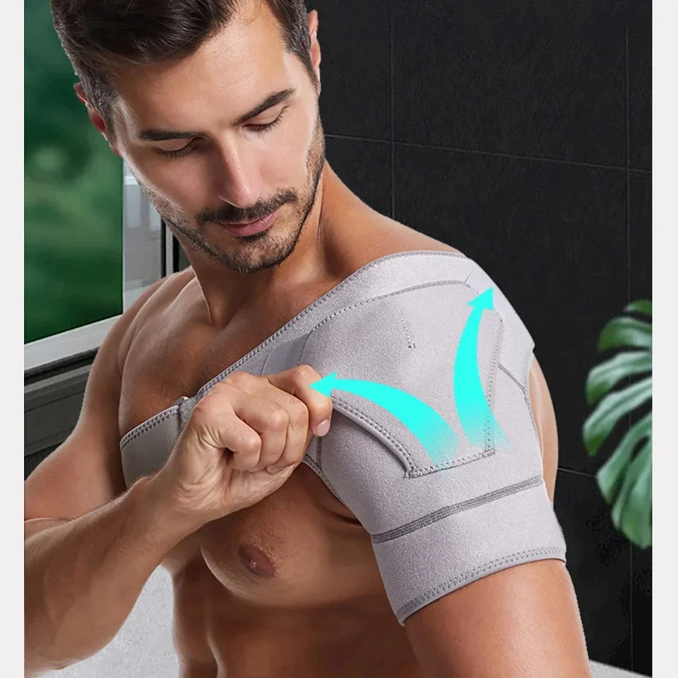 Shoulder Support Brace pad Belt Band Strap Wrap Neoprene Shoulder Compression Sleeves Back Brace Guard Bandage Unisex
