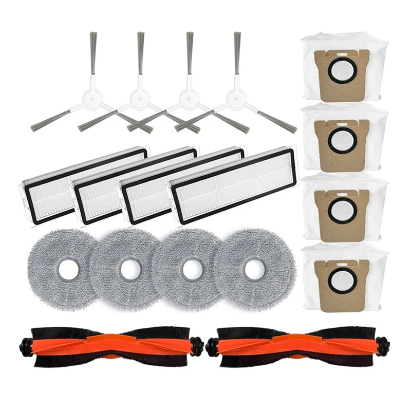 SANQ para Dreame W20 Pro Ultra RLW32LE accesorios de repuesto para aspiradora Cepillo Lateral principal filtro Hepa almohadilla de fregona bolsa de polvo