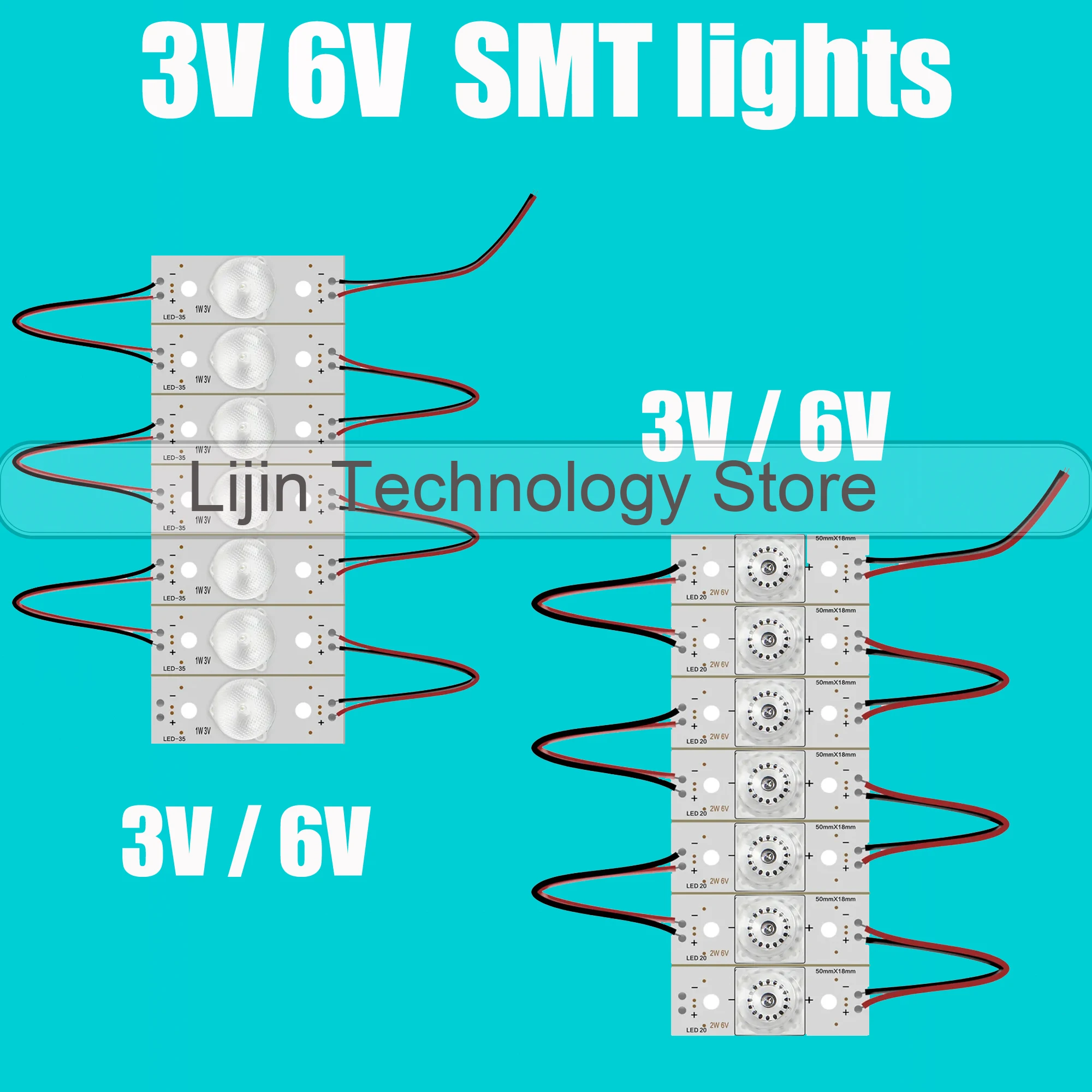 New 30 Pack of 210 pcs 3V 6V SMD Beads with Optical Lens, Comes with Cable for 20-120 inch LED TV Repair