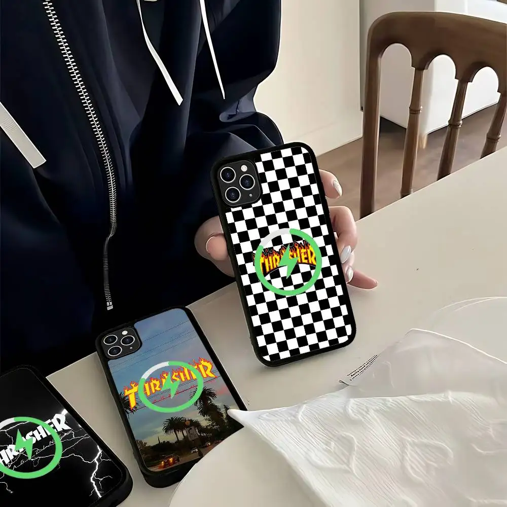 Чехол с логотипом T-ThrasherS для iPhone 17 Air 16 E 15 14 13 12 11 Pro Max Plus, чехол из ТПУ для ПК, чехол для телефона Magsafe Чехол с логотипом T-ThrasherS для iPhone 17 Air 16 E 15 14 13 12 11 Pro Max Plus, чехол из ТПУ для ПК, чехол для телефона Magsafe