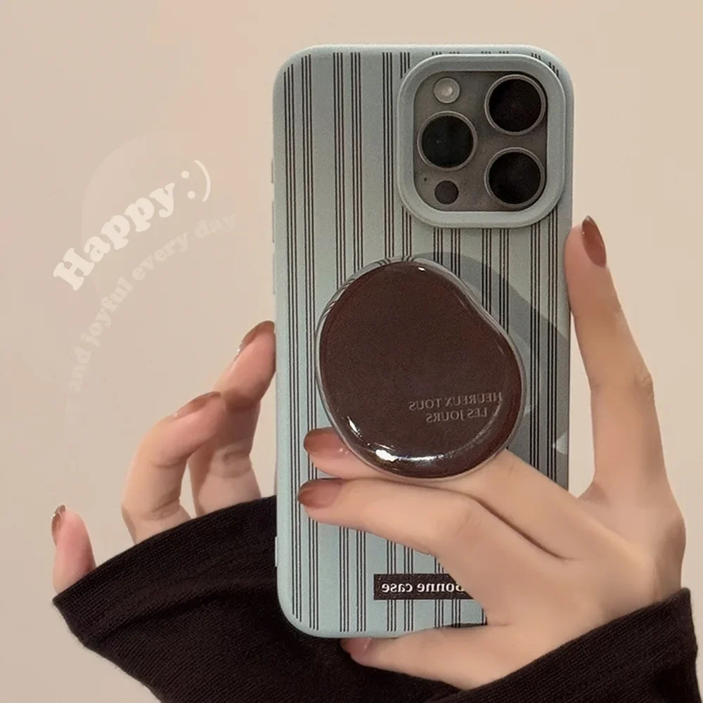 Ins Retro Ständer Halter Ständer Halter Shell für Iphone 16 15 Pro Max Plus 12 13 14 Pro Max Telefon Fall Conque Fundas