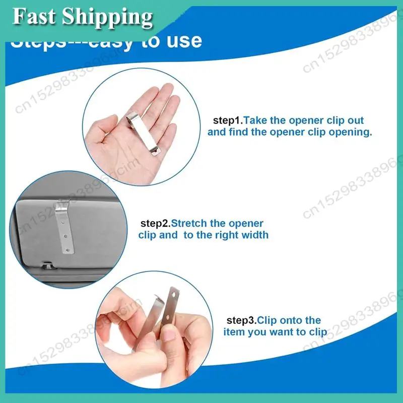 

-BABQ 6Pcs Garage Door Opener Clips,Garage Door Remote Opener Replacement Garage Door Remote Opener Suitable For 29B137