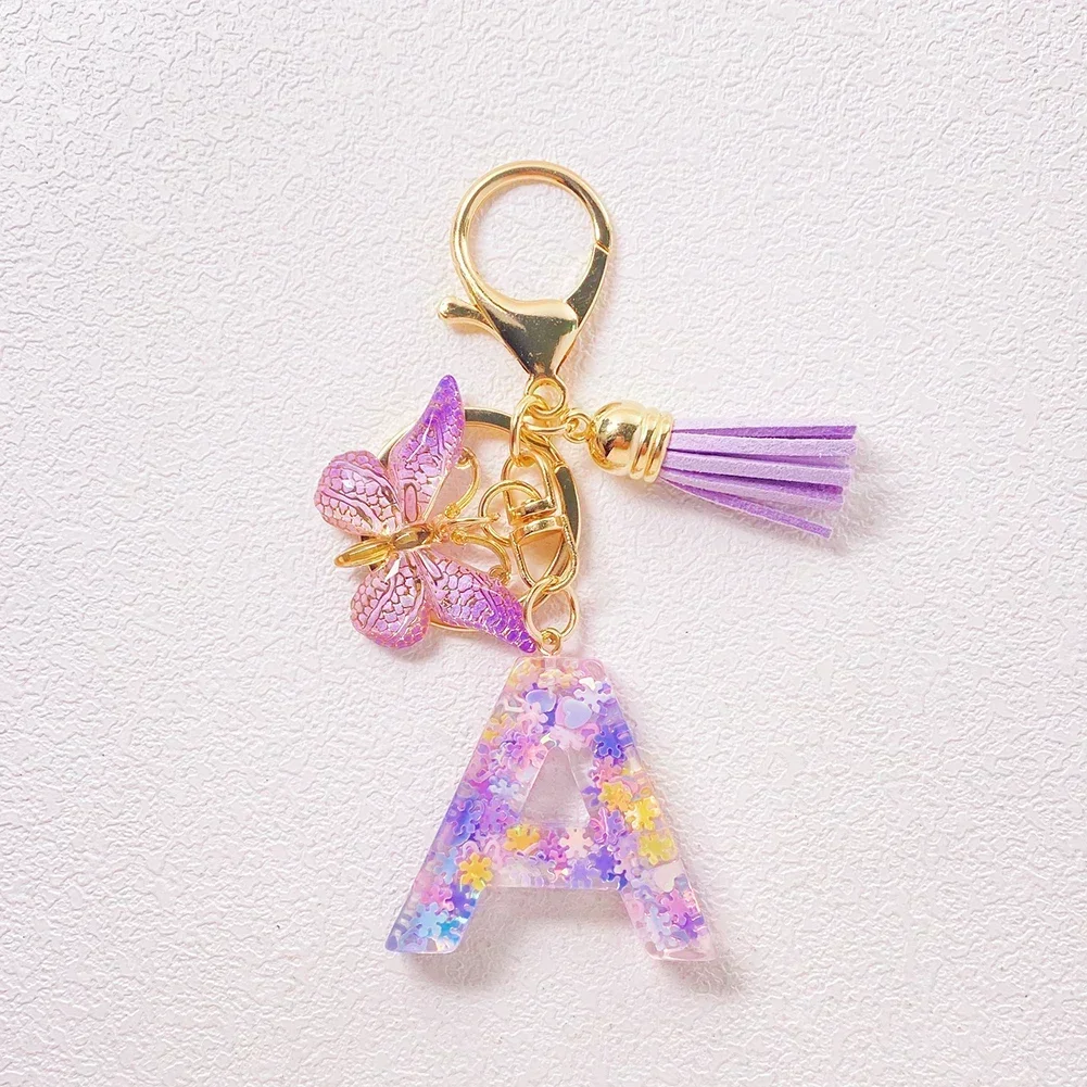 

8*4*2cm Butterfly Pendant Adorable Keychain Decoration Backpack Colorful Keychain Bag Decoration Lightweight Design