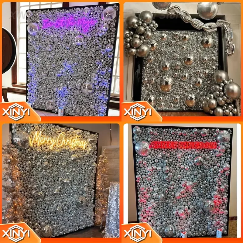 Ball Backgrounds Custom Disco Ball Decoration for Wedding Party Mirror Ball Photo Booth Prop for Events Decorations