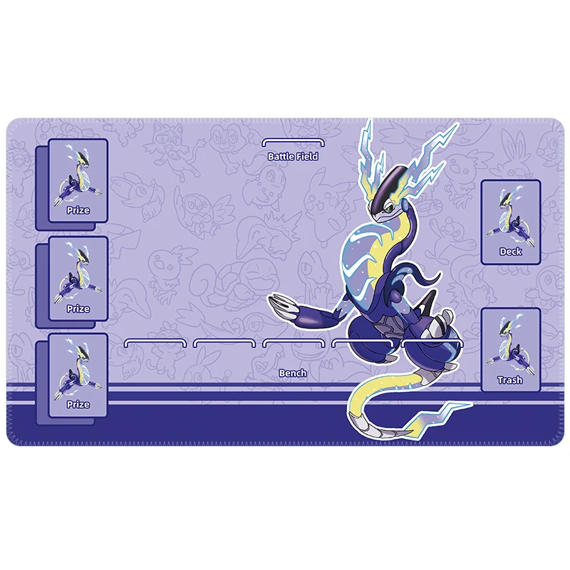 PTCG Flareon Deoxys Koraidon Miraidon Fuecoco أنيمي لعبة معركة بطاقة المطاط بطاقة الوسادة ماوس الوسادة لوحة المفاتيح 600*350*2 مللي متر #3