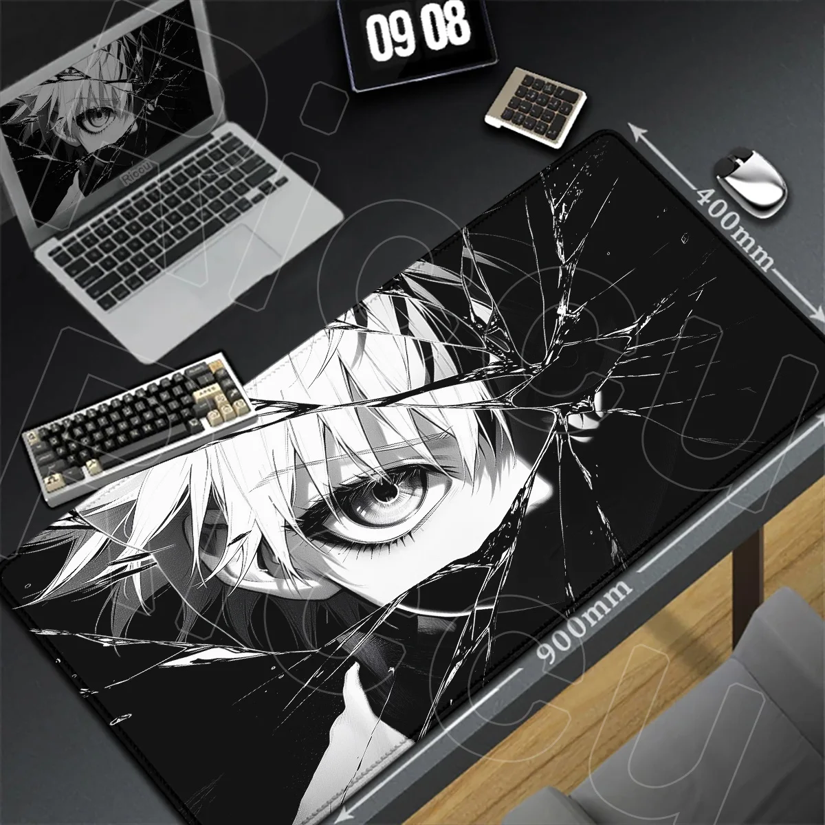 Office Computer Expand Soft Table Mat Non-slip PC Rubber Accessories Large Hunter × Hunter Killua Anime Game Mouse Pad 900x400mm