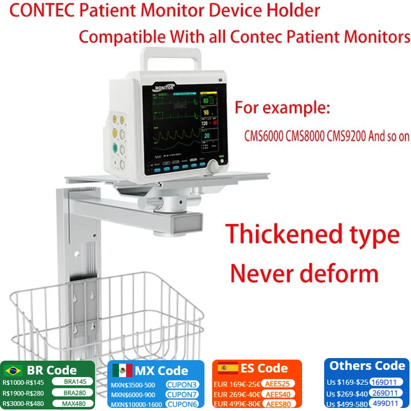 CONTEC Brand Patient Monitor Device Holder Thickened Type Never Deform Compatible With All Contec brand Patient Monitors