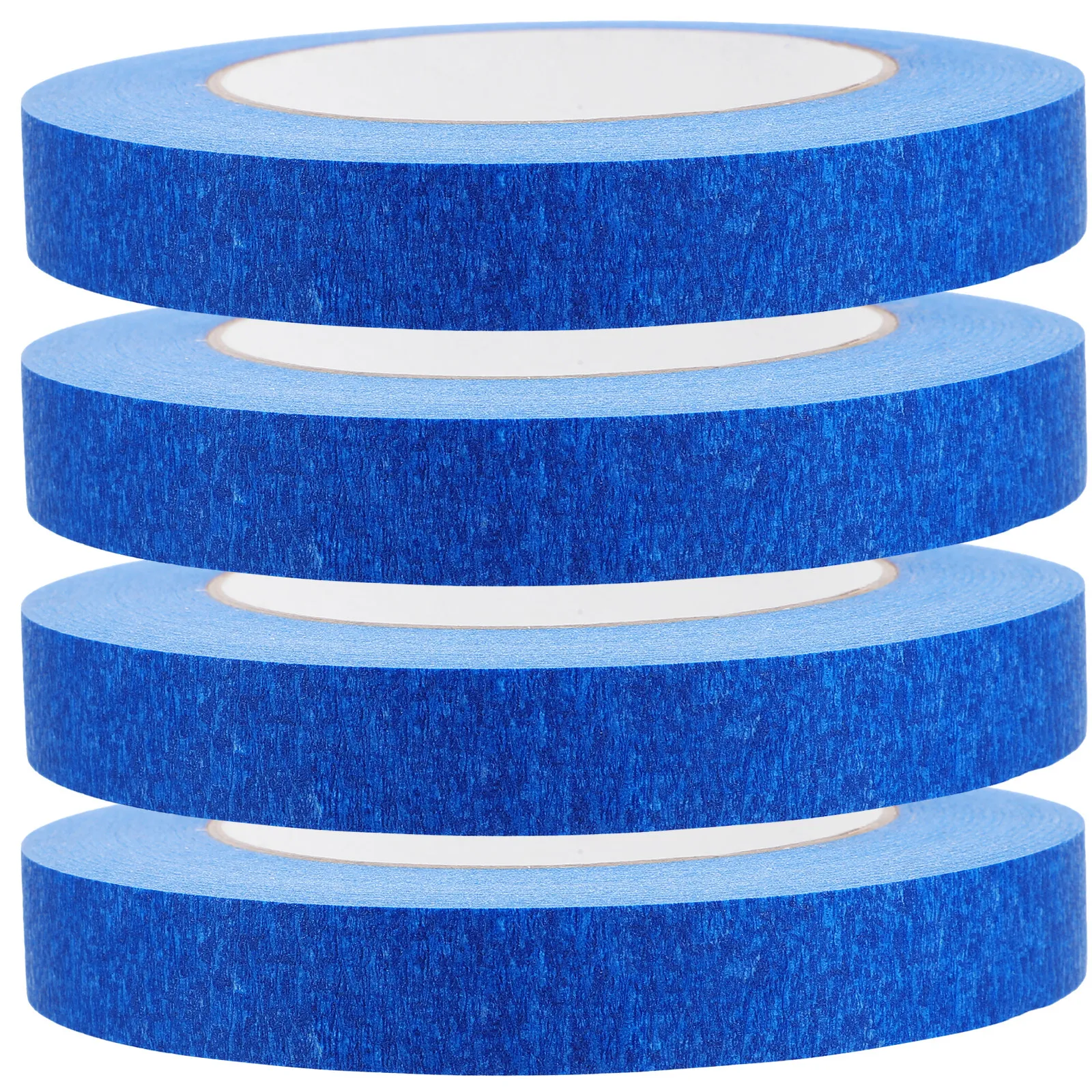 

4 Rolls Blue Paint Tape 18Mm Wide 50 Meters Long Premium Adhesive Masking Tape for Automotive Refinishing DIY Art Projects