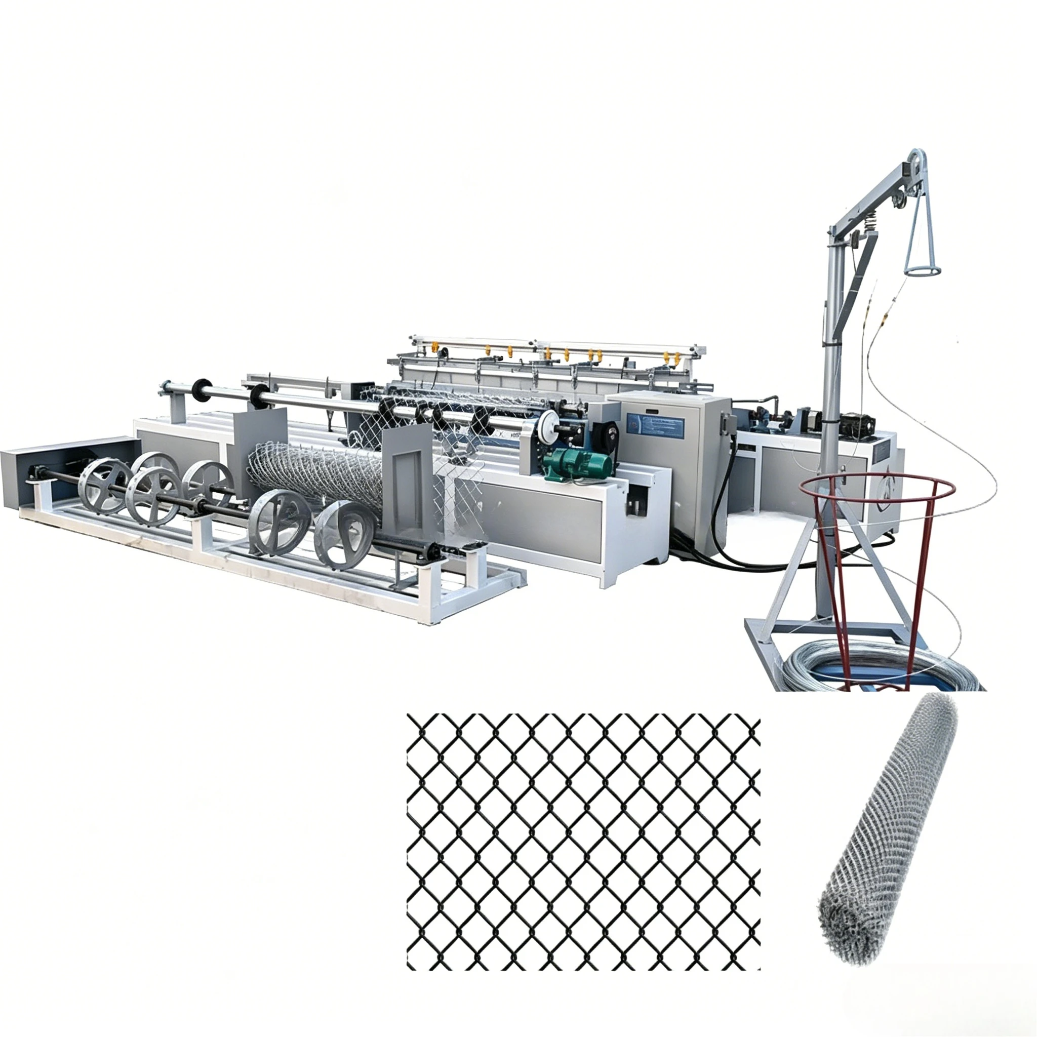 Chain Link Mesh Machine Heavy Duty Wire Netting Weaving Looper for Hexagonal Fence Construction Farm Field Customized