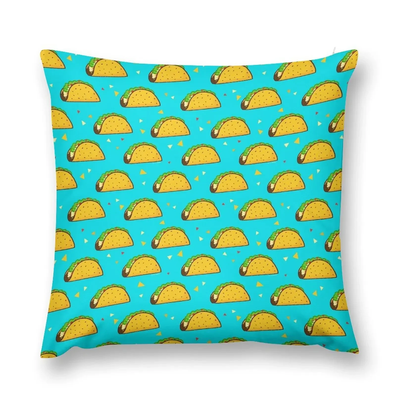 

Yummy Taco Pattern (Blue) Throw Pillow Pillow Cover Luxury Pillow Case anime girl