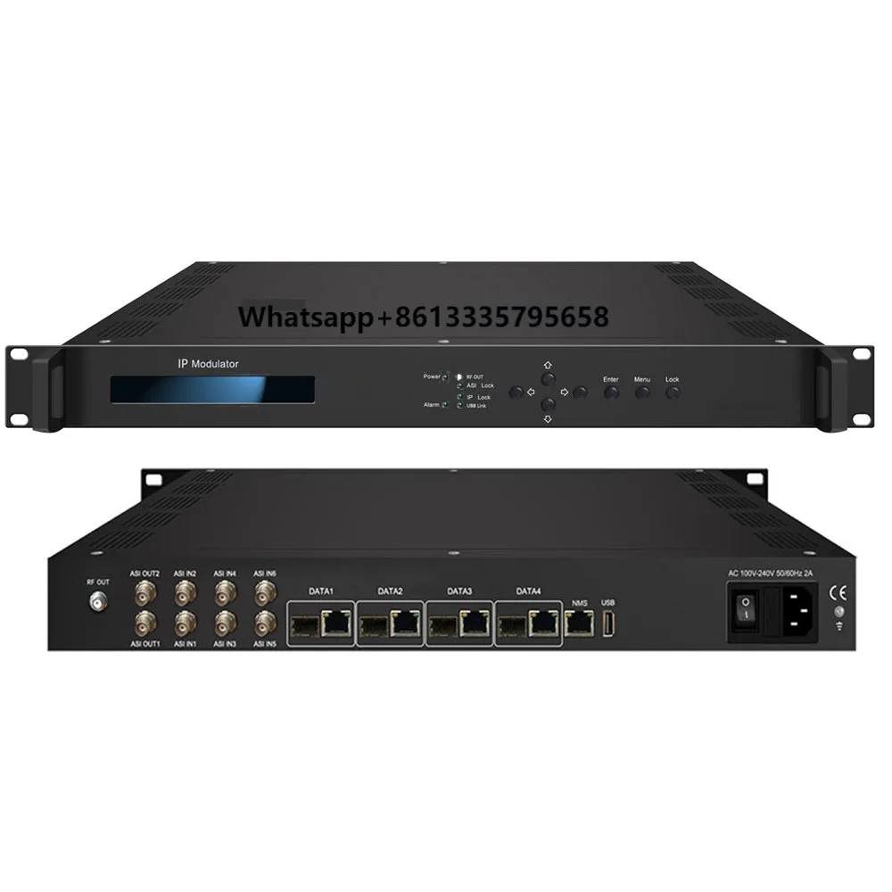 

TV Front End Equipment IP ASI to DVB-C DVB-T ISDBT Modulator Headend Decoder SFP USB Converter IP to QAM Modulator