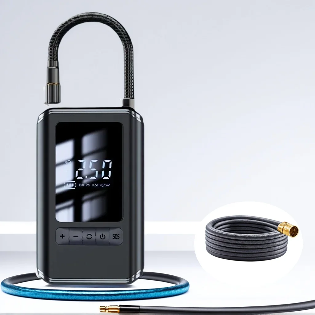 

​ ​ Электрический воздушный насос — портативный перезаряжаемый 4000 мАч с цифровым дисплеем и светодиодной подсветкой ​ ​