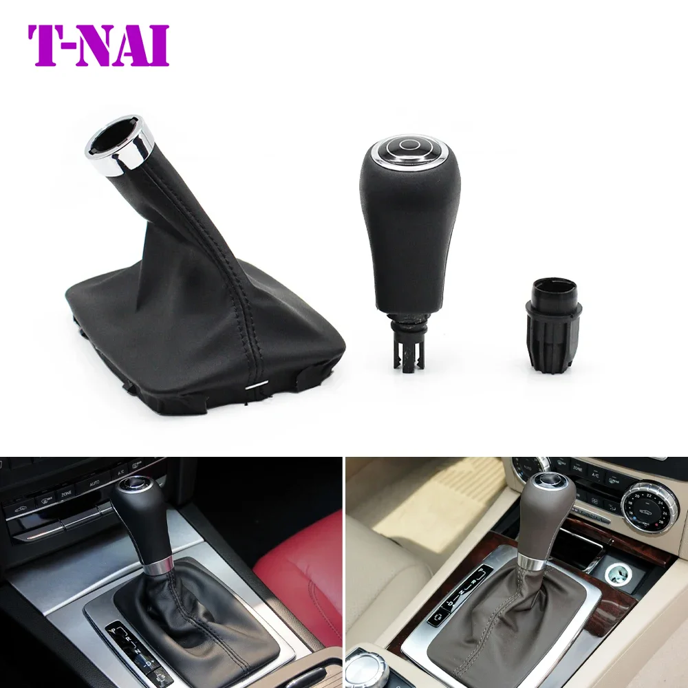 W204 W207 W212 X204 C204 Car Gear Shift Knob Lever Shifter Gaitor Boot Dustproof Cover For Mercedes Benz C E GLK Class 2007-2011