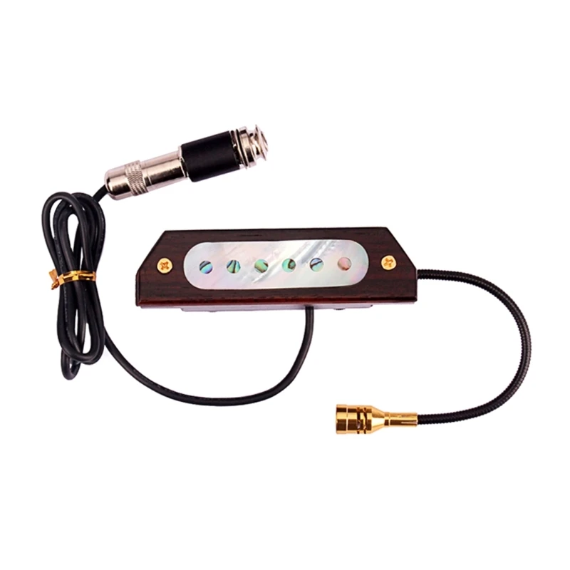 Guitar Sound Hole Pickup Acoustic Electric Transducer Preamplifier Pickup with Long Cable for Acoustic Guitars Dropship