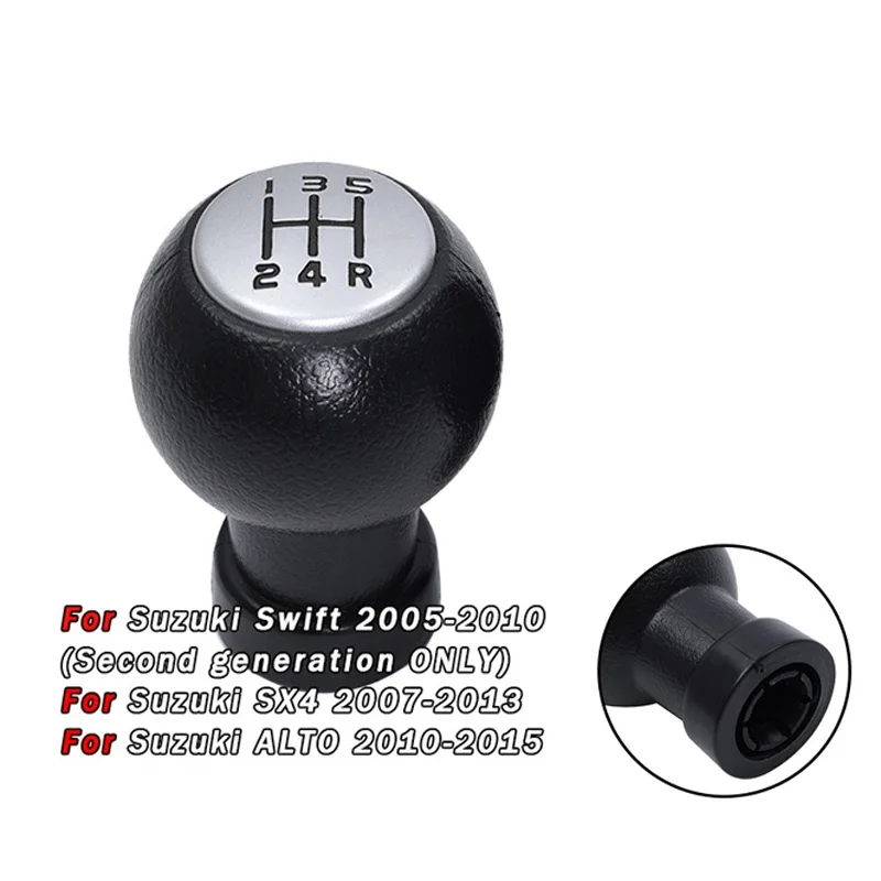

5-Speed Gear Shift Knob for Suzuki Swift 2005-2010/SX4 2007-2013 -Car Transmission Shifter Handle, Durable Auto Accessories